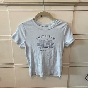 Amsterdam Hollister T-Shirt in Light Blue